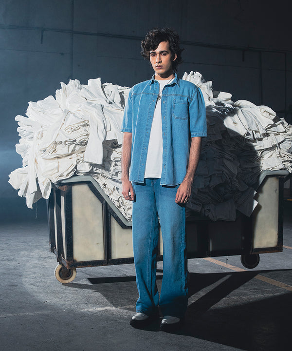 Denim Button Down Shirt - Halo Retail