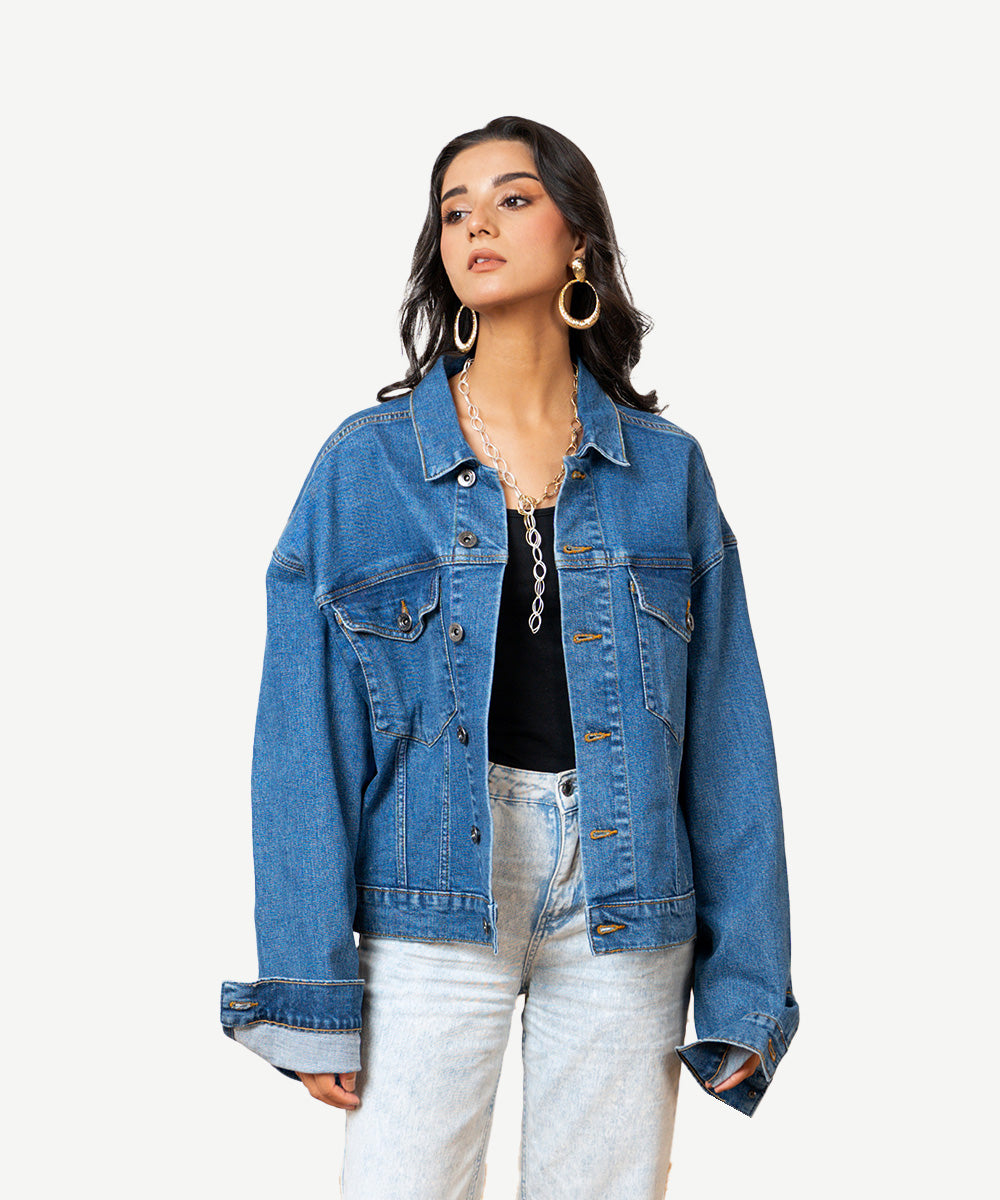 Mid Blue Denim Classic Jacket