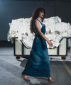 Mid Blue Dungaree Skirt - Halo Retail