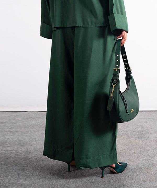 Bottle Green Linen Trouser - Halo Retail