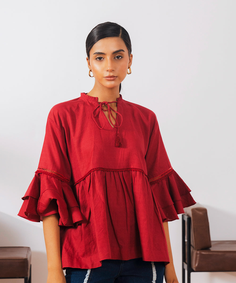 Jacquard Laced Top - Halo Retail
