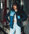 Patched Denim Button Down Shirt - Halo Retail