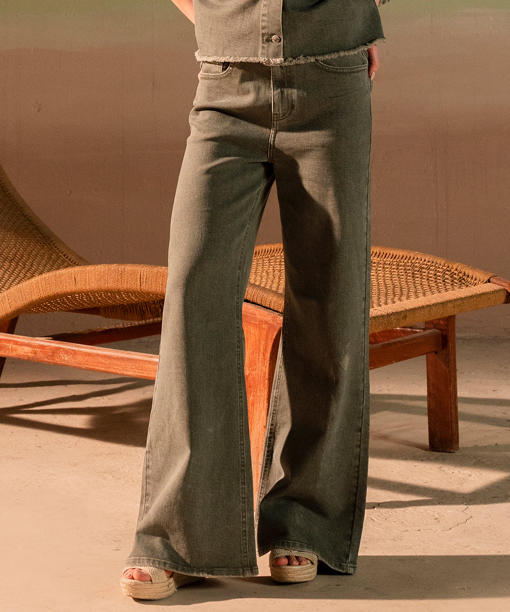 Denim Wide Leg Pants - Halo Retail