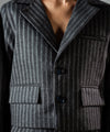 Monochrome Stripe Coat - Halo Retail