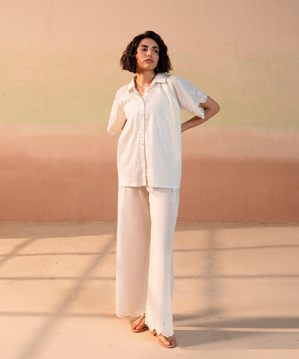 Chikan Kari Wide Leg Trousers - Halo Retail