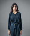Flow Belted Black Crop Top - Halo Retail