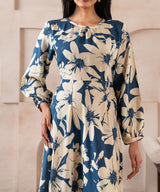 Ocean Ink Floral Dress - Halo Retail