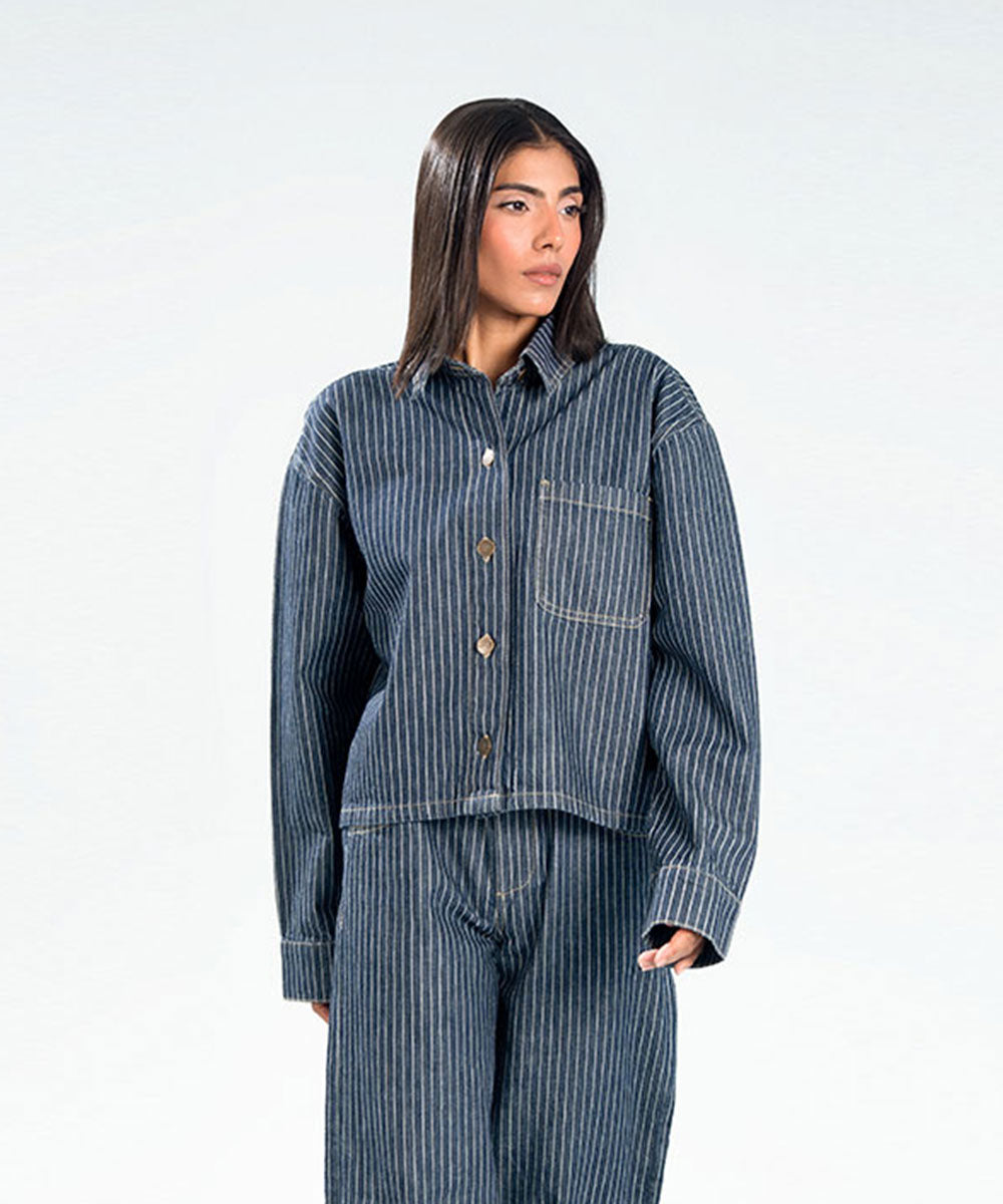 Indigo Pinstripe Shirt