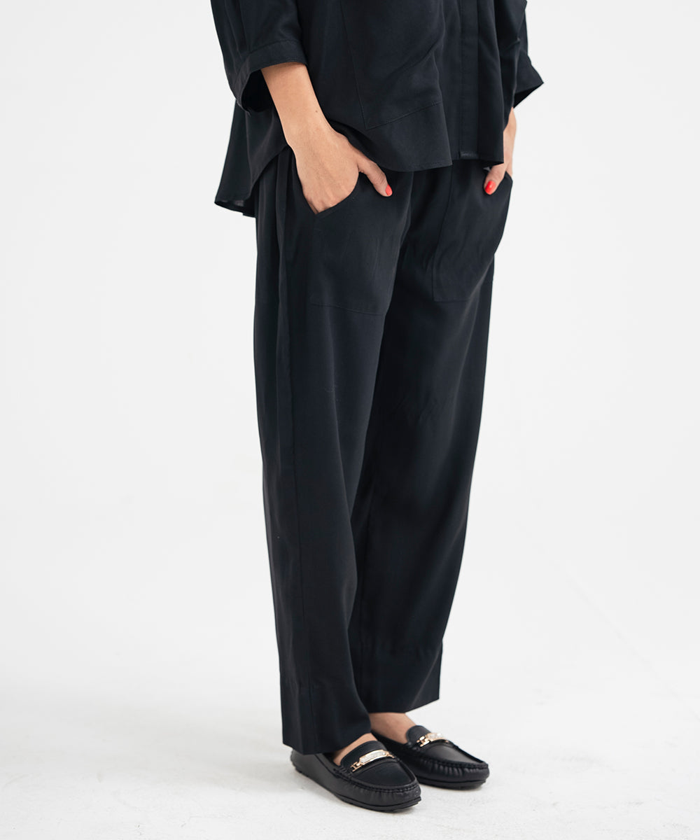 Straight Leg Linen Trouser