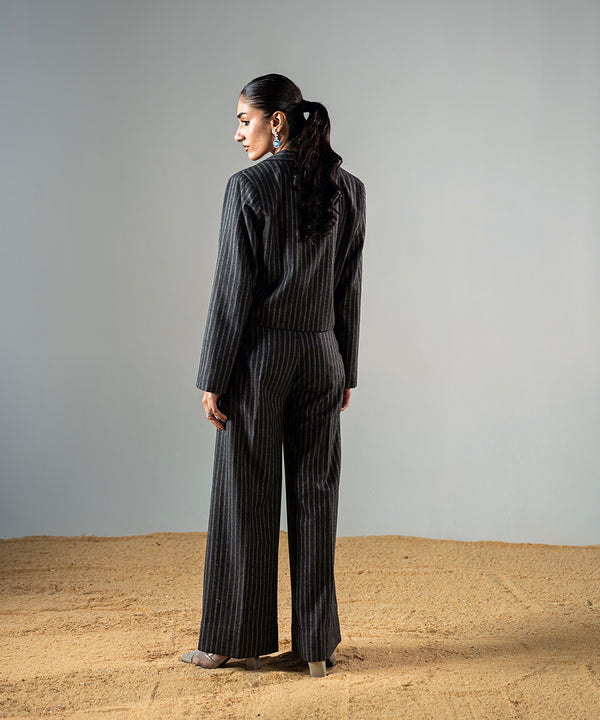 Monochrome Stripe Coat - Halo Retail