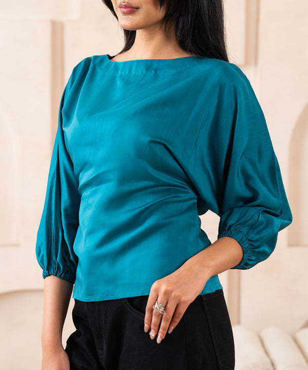 Cyan Tie Top - Halo Retail