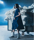 Dark Wash Denim Tier Frock - Halo Retail