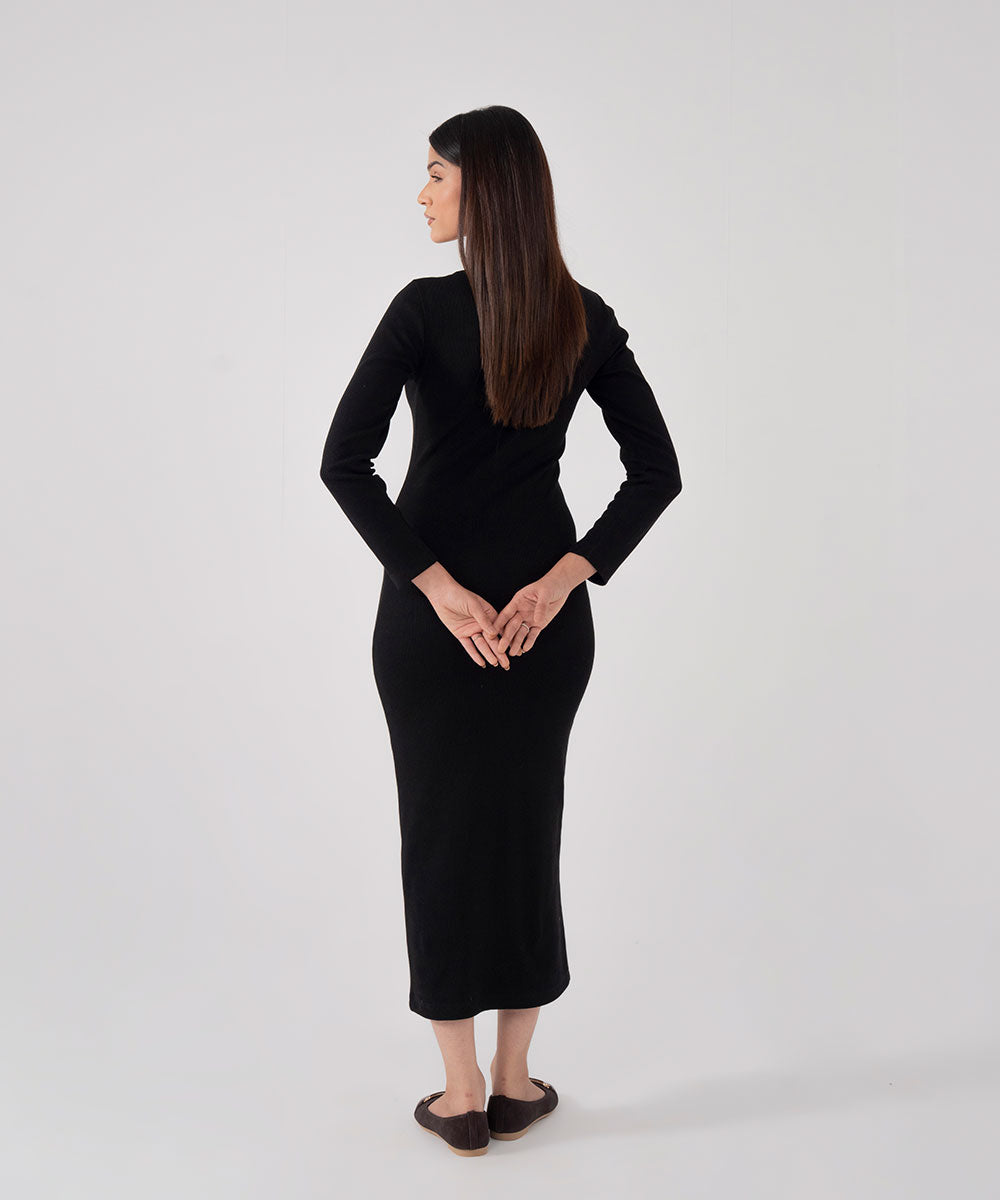 Noir Bodycon Maxi Dress - Halo Retail