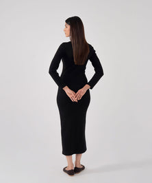 Noir Bodycon Maxi Dress - Halo Retail