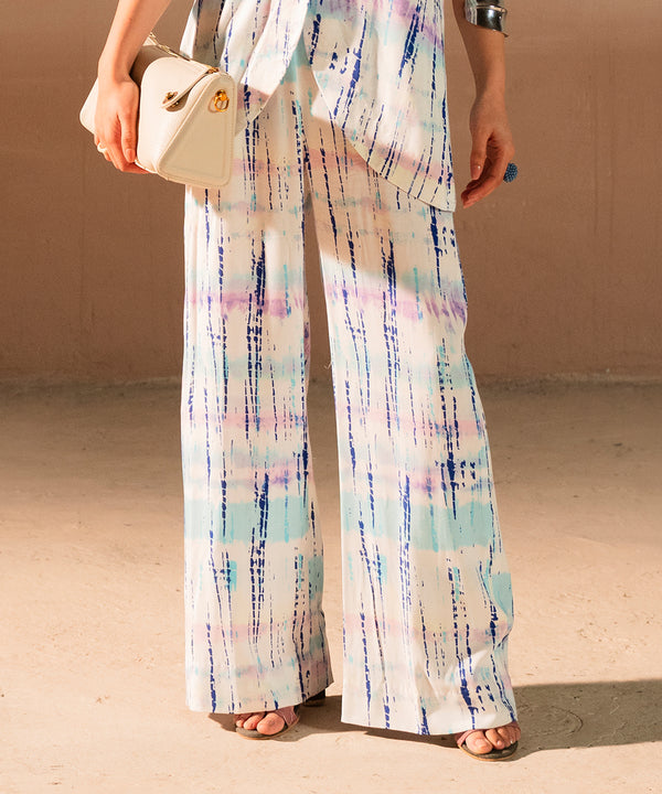 Printed Wide Leg Trouser - Halo Retail