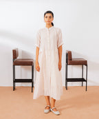 Multi-Stripped Front Open Dress - Halo Retail