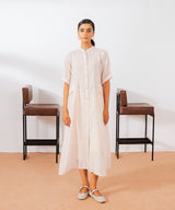 Multi-Stripped Front Open Dress - Halo Retail