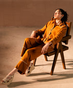 Caramel Striped Button Down shirt - Halo Retail