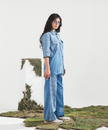 Dual-Tone Patchwork Shirt - Halo Retail