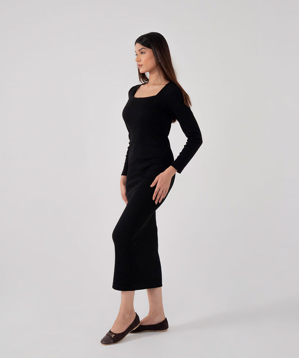 Noir Bodycon Maxi Dress - Halo Retail