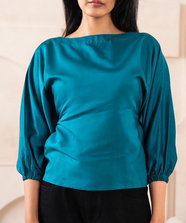 Cyan Tie Top - Halo Retail