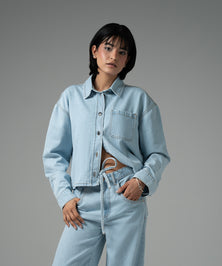 Light Wash Oversized Top