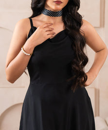 Luxe Raven Fold Dress - Halo Retail