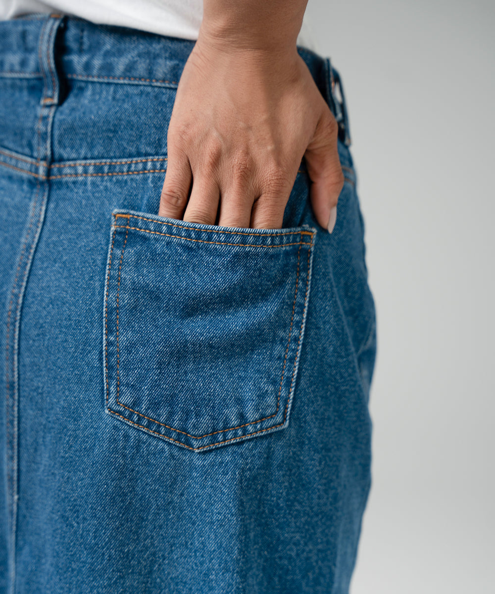 Downtown Button Skirt