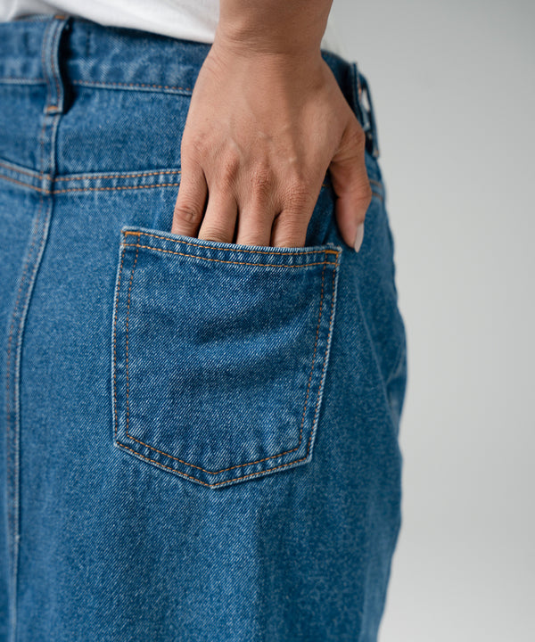 Downtown Button Skirt