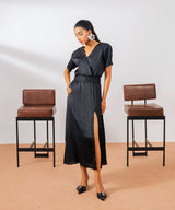 Midnight Crush Slit Dress - Halo Retail