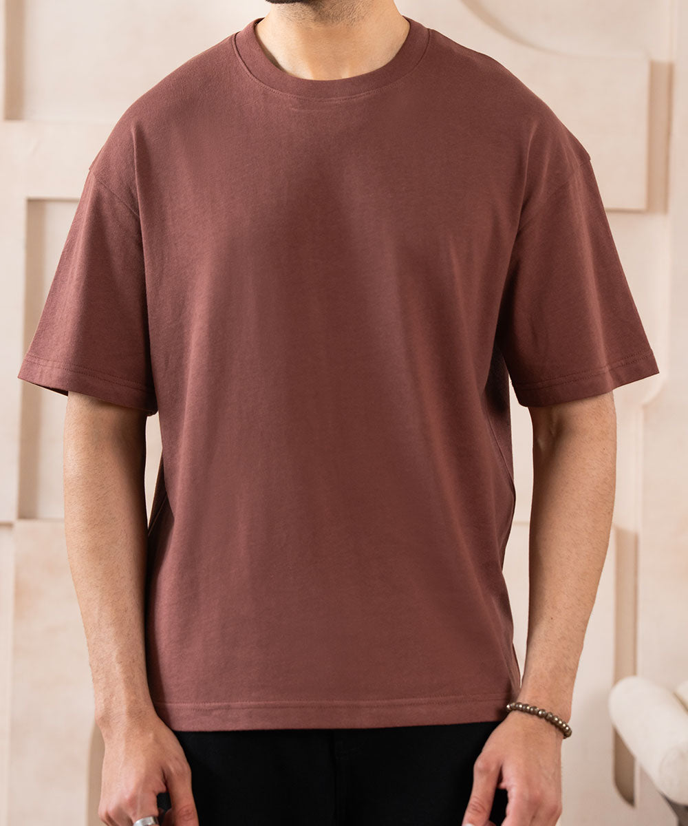 Mocha Structured Tee - Halo Retail