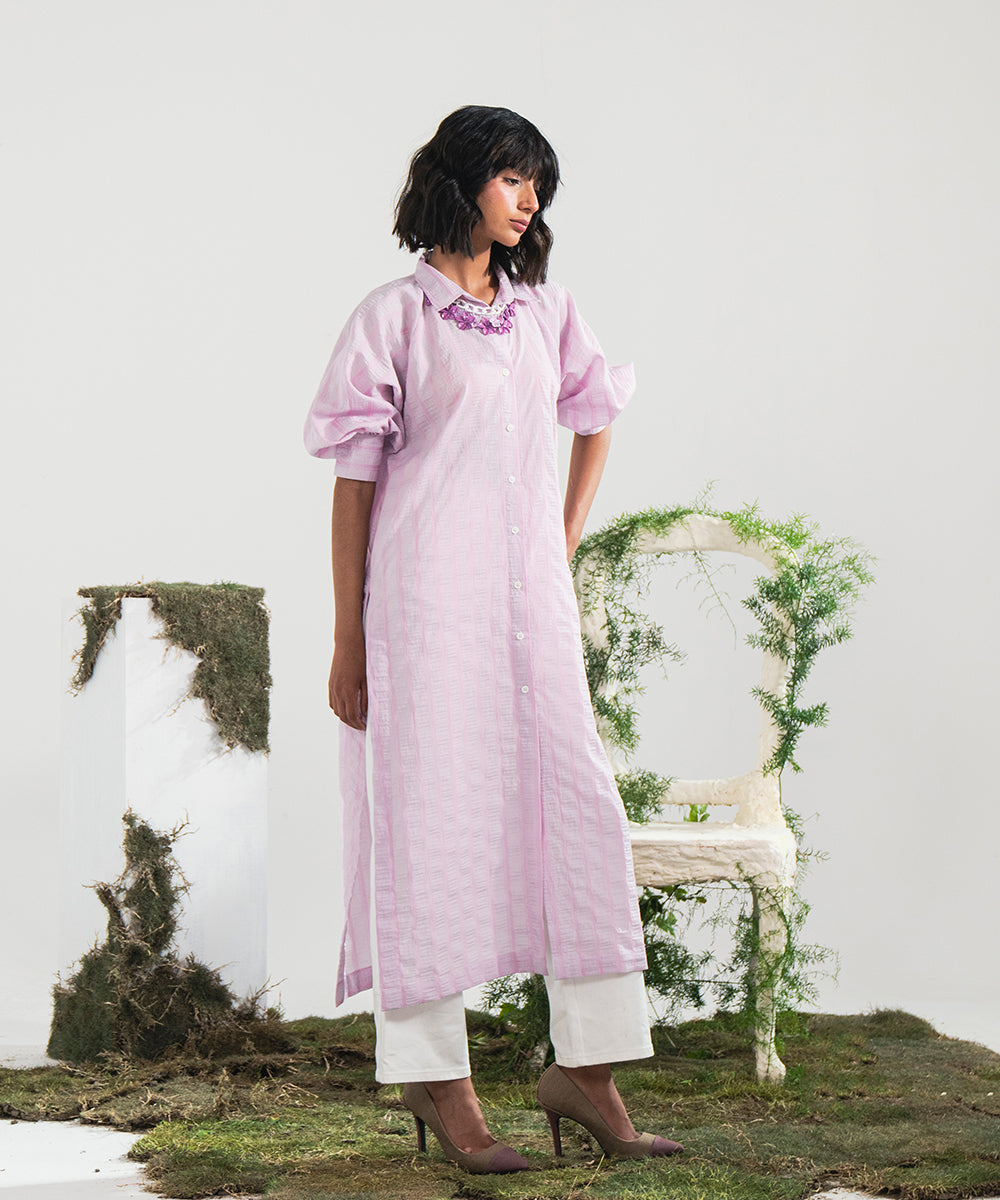 Stripped Lilac Raglan Dress - Halo Retail