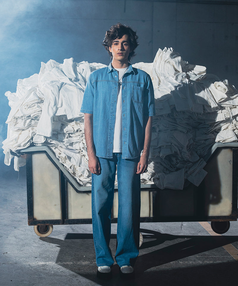Denim Button Down Shirt - Halo Retail