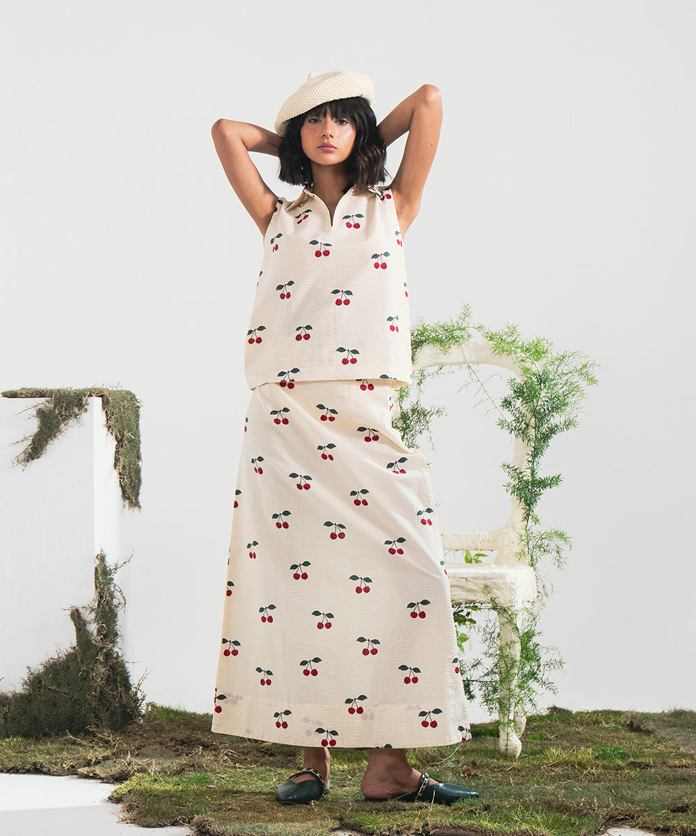 Printed Cherry Top - Halo Retail