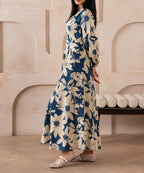 Ocean Ink Floral Dress - Halo Retail