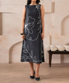Line Art Slate Dress
