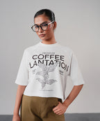 Coffee Plantation White Tee