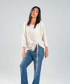 Textured Cinch Top