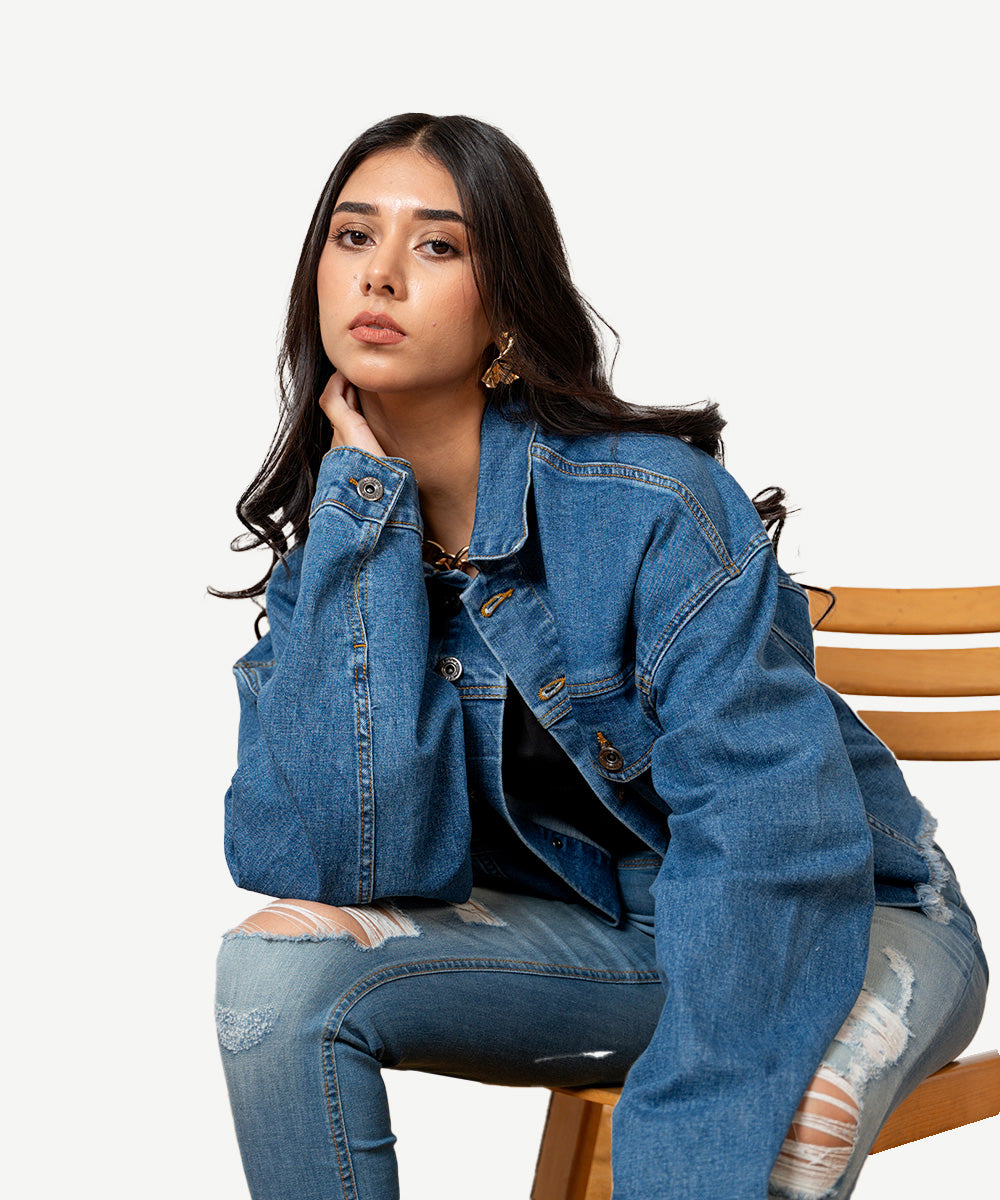 Mid Blue Denim Jacket