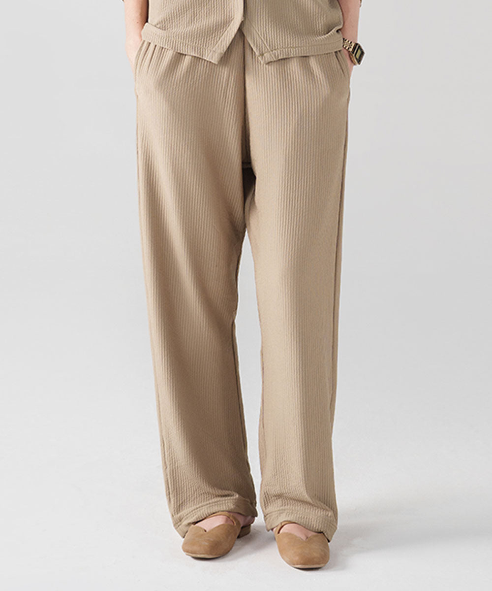 Beige Straight Pants