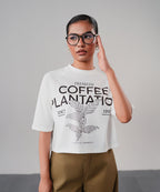 Coffee Plantation White Tee