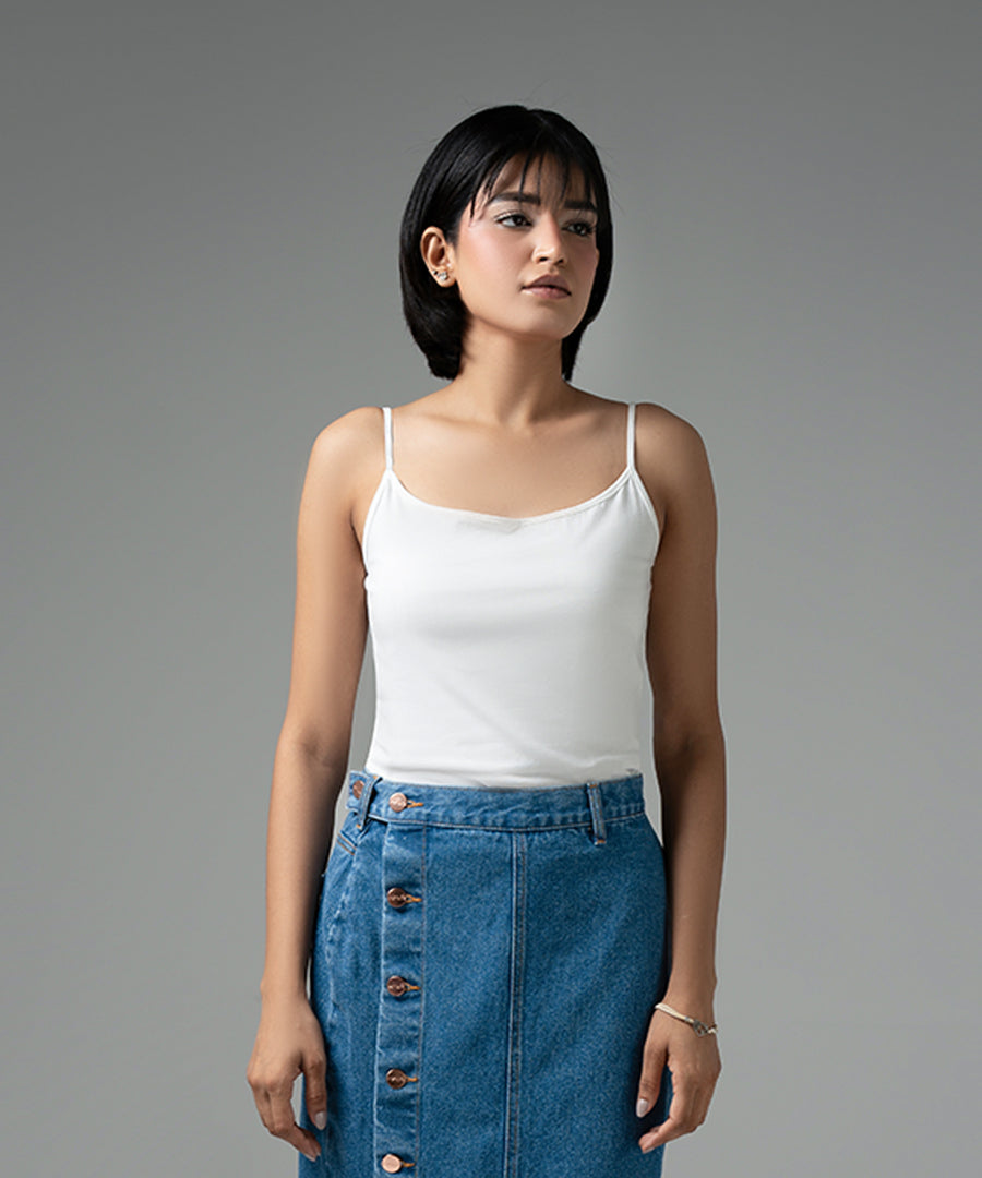 Basic White Tank Top - Halo Retail
