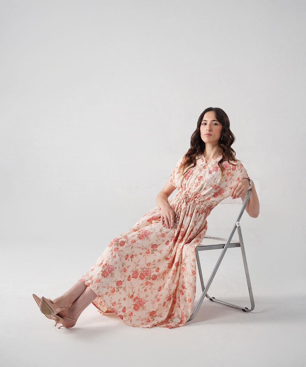 Smoked waist dress