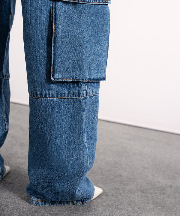 Mid Blue Cargo Pants - Halo Retail
