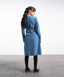 Light Blue Denim Dress - Halo Retail