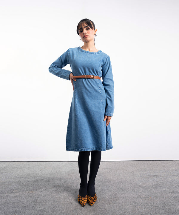 Light Blue Denim Dress - Halo Retail