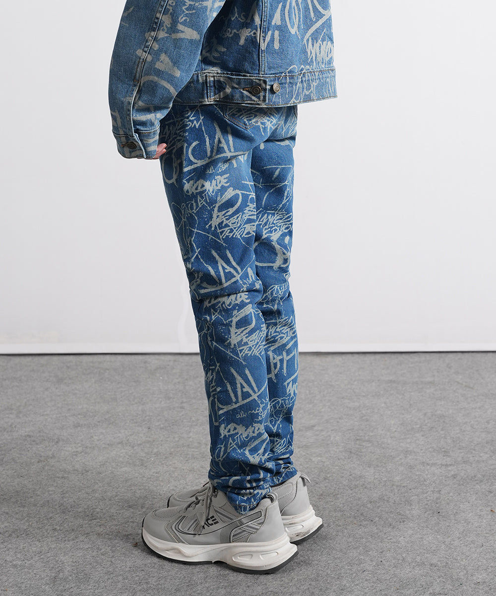 Laser Denim Pants