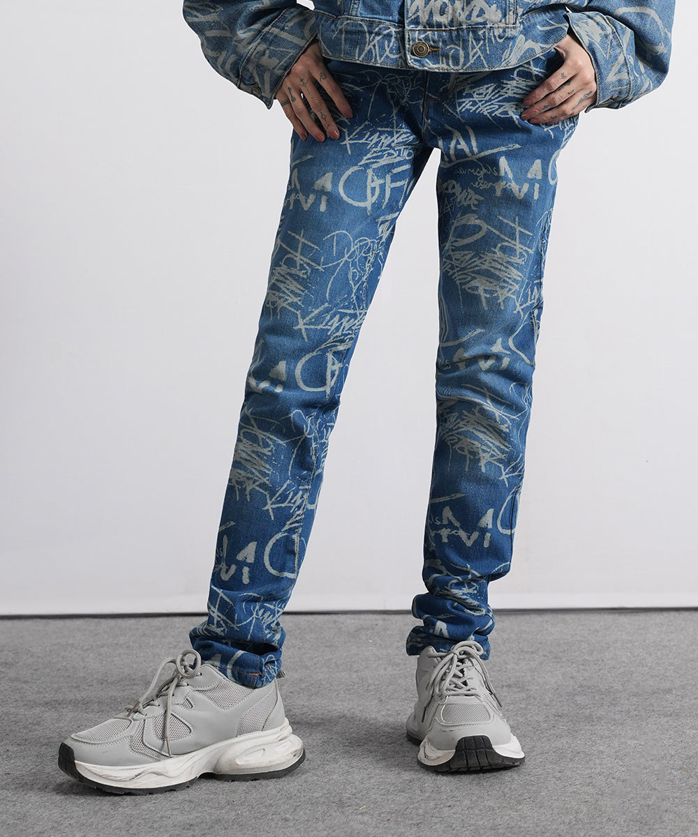 Laser Denim Pants