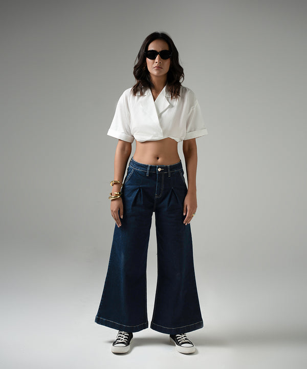 Petal Pleat Jeans