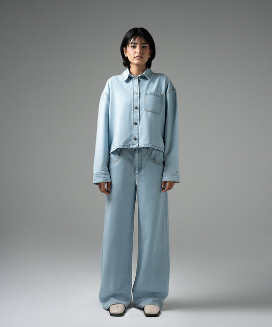 Light Wash Oversized Top